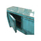 GABINETE DE DOS PUERTAS Y TRES GAVETAS AZUL VERDOSO BRILLANTE NO.21