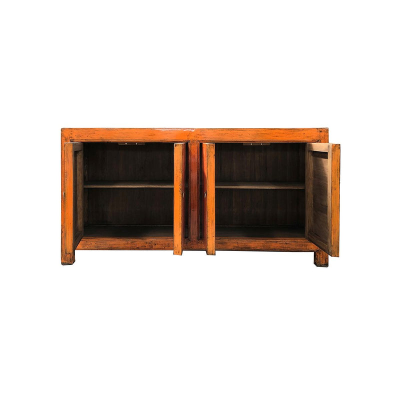 GABINETE EN ACABADO DE MADERA NARANJA