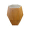 MESA LATERAL DAMRU TOPE DE RAYAS Y BASE ACABADO DE MADERA