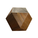 CAPADOCIA STOOL IN NATURAL WOOD BONE TOP