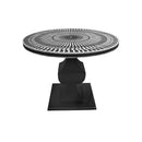 MESA REDONDA EN BLANCO Y NEGRO