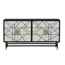 CREDENZA ABSTRACT DE 4 PUERTAS EN NEGRO