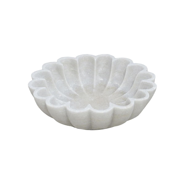 ***MARBLE SCALLOPED BOWL