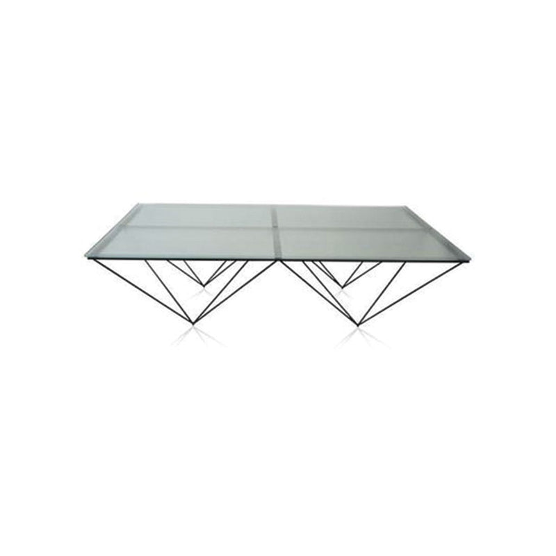 COFFEE TABLE SPECIAL GLASS+GUN METAL
