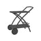 CARRITO DE BAR EN ALUMINIO NEGRO