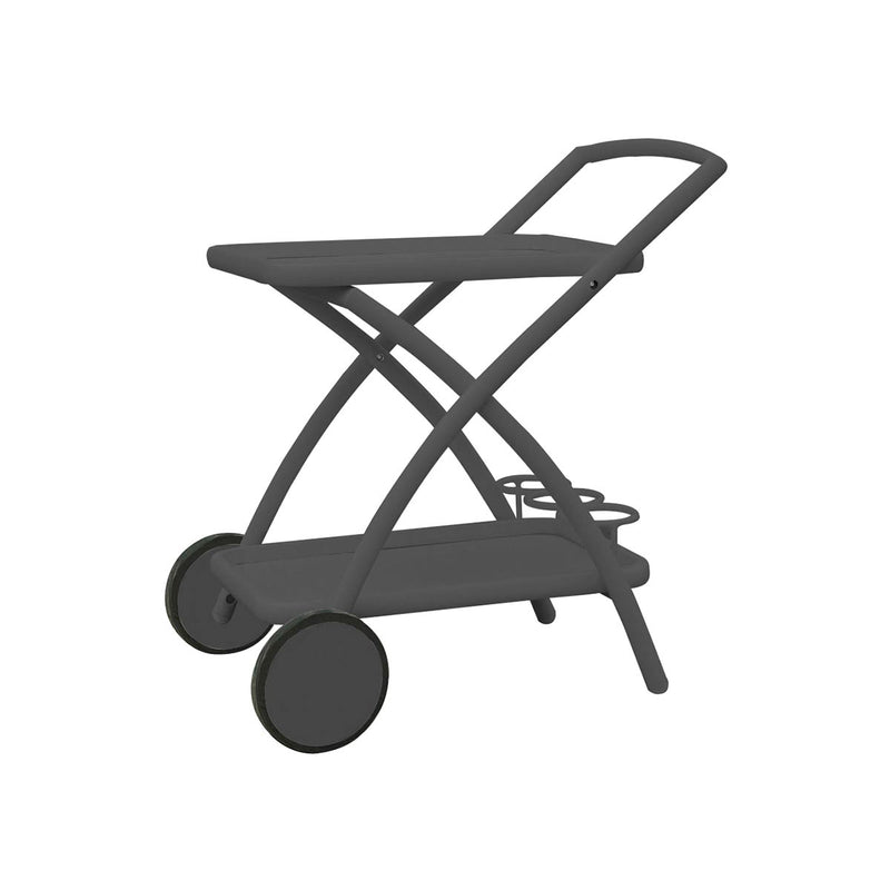 CARRITO DE BAR EN ALUMINIO NEGRO