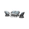 SET DE EXTERIOR EN CUERDA Y TELA GRIS