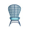 BUTACA DE EXTERIOR CON RESPALDO ALTO CON CUERDA AZUL Y ASIENTO EN TELA AZUL CLARO