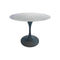 MESA DE COMEDOR CON TOPE DE CERAMICA GRIS Y BASE GRIS