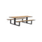 MESA DE PICNIC EN METAL GRIS CARBON CON TOPE ACABADO EN MADERA