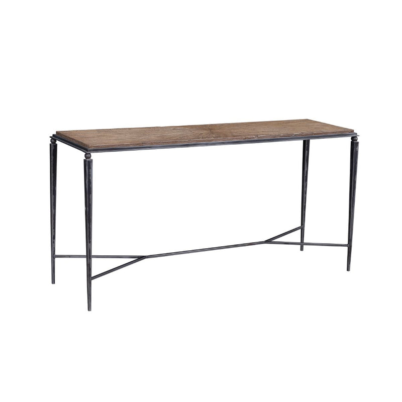 MESA CONSOLA EN ROBLE+HIERRO
