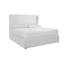 CAMA KING DELANCEY TAPIZADA EN TELA BLANCA