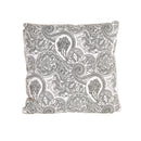 PILLOW 55X55 PAISLEY BLACK AND WHITE FABRIC