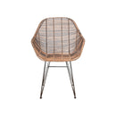 SILLA DE COMEDOR VIGGO EN RATAN Y PATAS NEGRAS