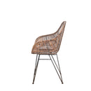 SILLA DE COMEDOR VIGGO EN RATAN Y PATAS NEGRAS