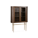 GABINETE DE CRISTAL ALPHA ACABADO EN MADERA