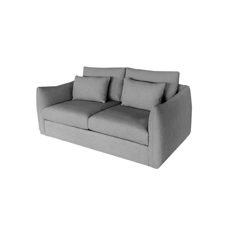 SOFA DE DOS ASIENTOS DE TELA GRIS