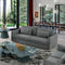 SOFA DE DOS ASIENTOS DE TELA GRIS