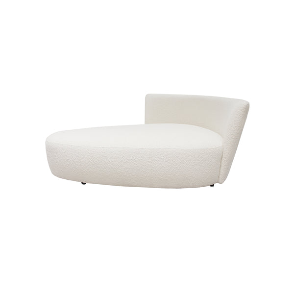 CHAISE LOUNGE DE INTERIOR EN TELA COLOR BLANCO