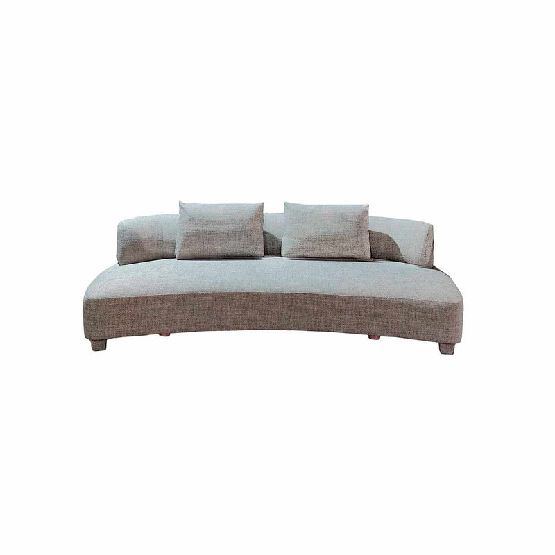 SOFA ESTACIONARIO DE TRES ASIENTOS EN TELA GRIS