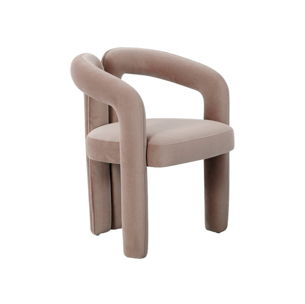 SILLA DE COMEDOR EN TELA TAUPE