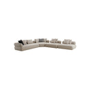 SOFA SECCIONAL 4PCS ESTACIONARIO EN TELA BEIGE